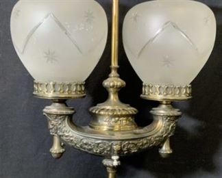 Dual Headed Metal Baroque Lamp
