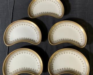 Set 5 GILMAN COLLAMORE Porcelain Crescent Dishes

