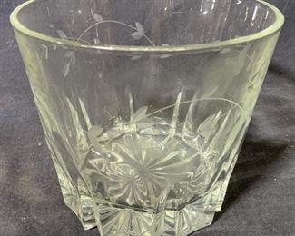 Cut Glass Bowl with Vine Design
