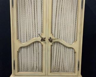 Vintage Wood Painted French Armoire
