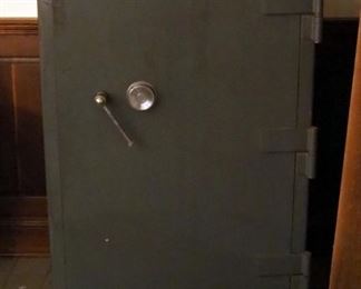 Diebold Inc. Vintage Steel Combination Safe, Marked Property Of The Post Office Department, 53" x 33.5" x 28"