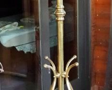Brass Styled Coat Rack, 74" Tall