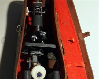 Vintage Jason Microscope In Leather Case