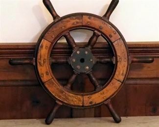 Wood Ship Wheel, 24" Round