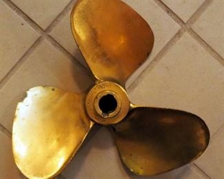 11" Brass Boat Propeller With 2.5" Center, Marked 8CV50