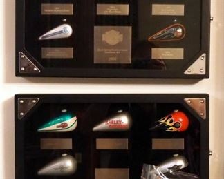 Worth Harley Davidson Gas Tank Replica Display Boxes With Hinged Lids, Qty 2, 9.75" x 15.5"