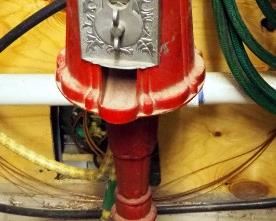Vintage Coin Operated Gumball Machine, 38" Tall