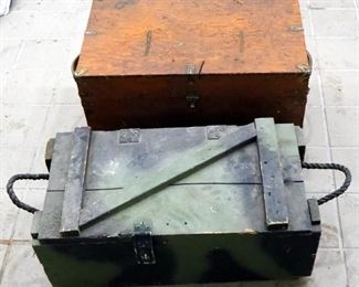 Wood Ammunition Trunk And Foot Locker