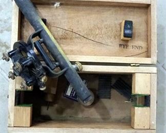 Vintage Berger Surveyors Transit, In Wood Box, And Tripod