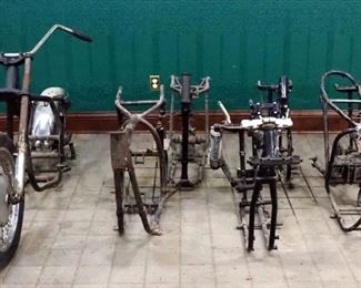 Vintage Motorcycle Frames, Assorted Makes And Models, Qty 7