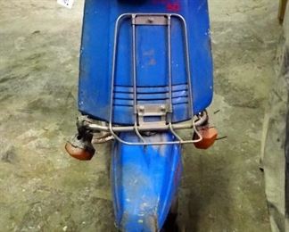 Vintage Honda Gas Powered Aero 50 Scooter, Mileage Showing 5982.8