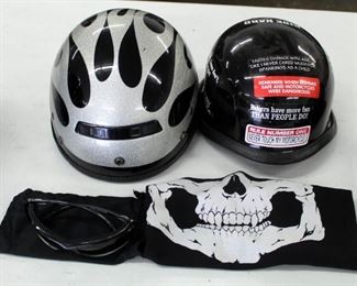 Motorcycle Helmets Qty. 2 Half Shell Sytle