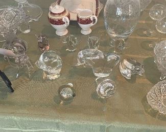 Signed crystal pieces 