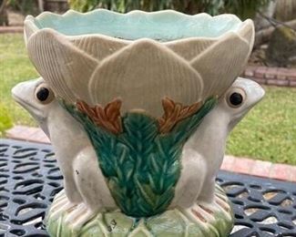 Ceramic Frog Planter