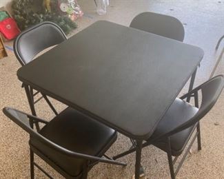 Card Table and Chairs