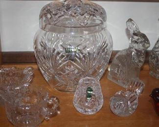 WATERFORD CRYSTAL ~ POLAND CRYSTAL ~ RABBIT CANDY CONTAINER
