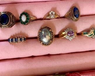 Diamond Sapphires 14kt Mabe Pearl 14kt Pink Diamond Sapphire 14kt Emerald Diamond 14kt Rings ~~~~ Gorgeous 