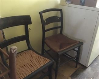 Miscellaneous antique chairs.  