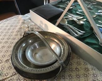 Sterling serving pieces.  
