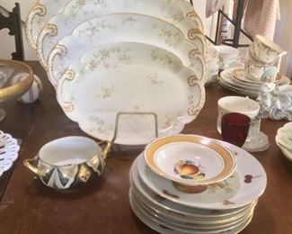 Limoges platters and other china.  