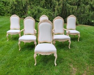 $750 (set) armchairs (2): 46 x 24 x 20, side chairs (4): 46 x 21 x 20