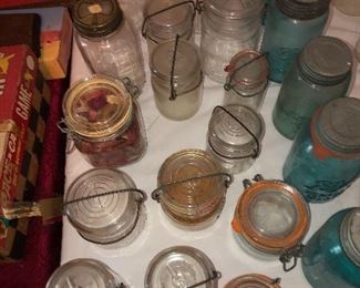 Many of jars have original lids