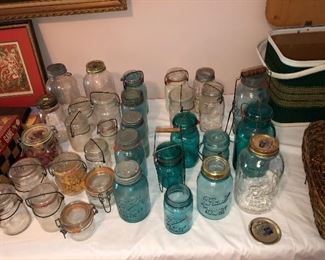 Many vintage jars; some are rare