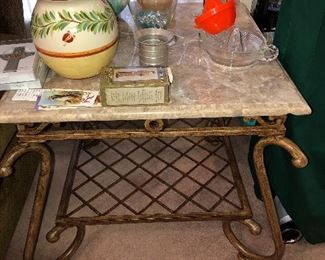 Nice marble top end table