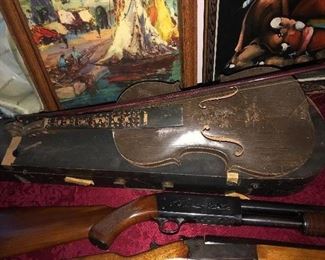 Antique violin in original case