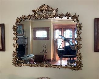Ornate Gilt Mirror, 48"x40". Photo 1 of 2