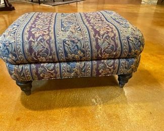 Ethan Allen Tapestry Upholstered Ottoman, 32"x24".