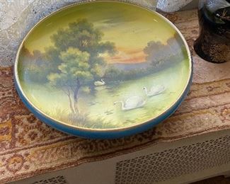 Noritake hand-painted swan bowl