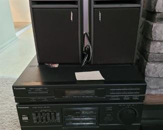 NOW $ 12!!! Panasonic Stereo tape deck component.  SOLD- BOSE speakers
