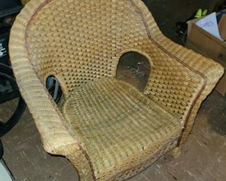 NOW $12, Wicker chair