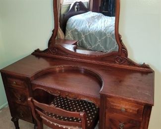 Now $65!!Antique Vanity and chair