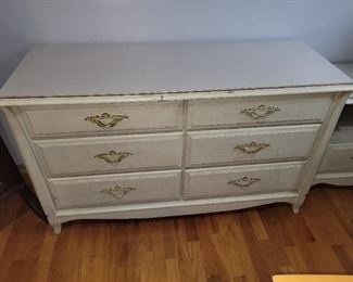 Now $25!!!, White dresser, 6 drawer 50" x 18" x 31"  