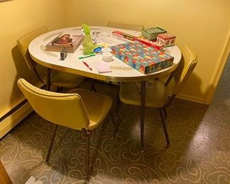 Vintage Formica table with four chairs