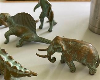 SRG Bronze Dinosaur Figures with original tags