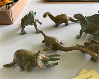 SRG Bronze Dinosaur Figures with original tags