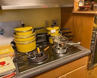 Vintage set of Sears pots and pans