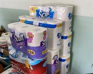 Lots of packages of toilet paper!