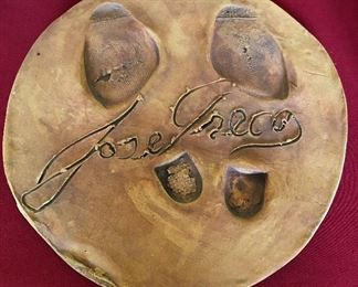 Jose Greco actual shoe prints in fired clay. Sarah Clague had chance to meet Jose Greco at a Cleveland visit to The Fairmount Studio and she had the idea to have him impress his shoe/foot prints in clay. 