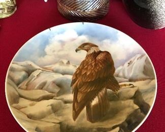 Sarah Clague hand painted large China large plate