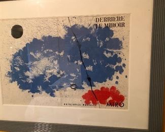 Original Jean Miro lithograph from Derriere le Miroir, magazine