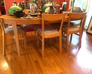 Ikea oval table and 6 chairs $250
