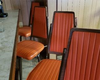 Set of 6 MCM bar stools.  Color is off in picture There is no fading all in excellent condition