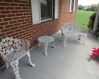 2 sets of Wrought Iron patio furniture