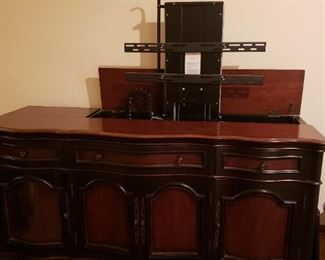 TV cabinet with motorized lift 
