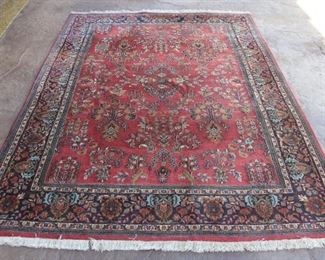 #72 $200.00  Wool hand knotted rug 84” X 58” (7 x 4' appx)