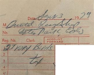 Original receipt for ivory pieces.  See staff for details.